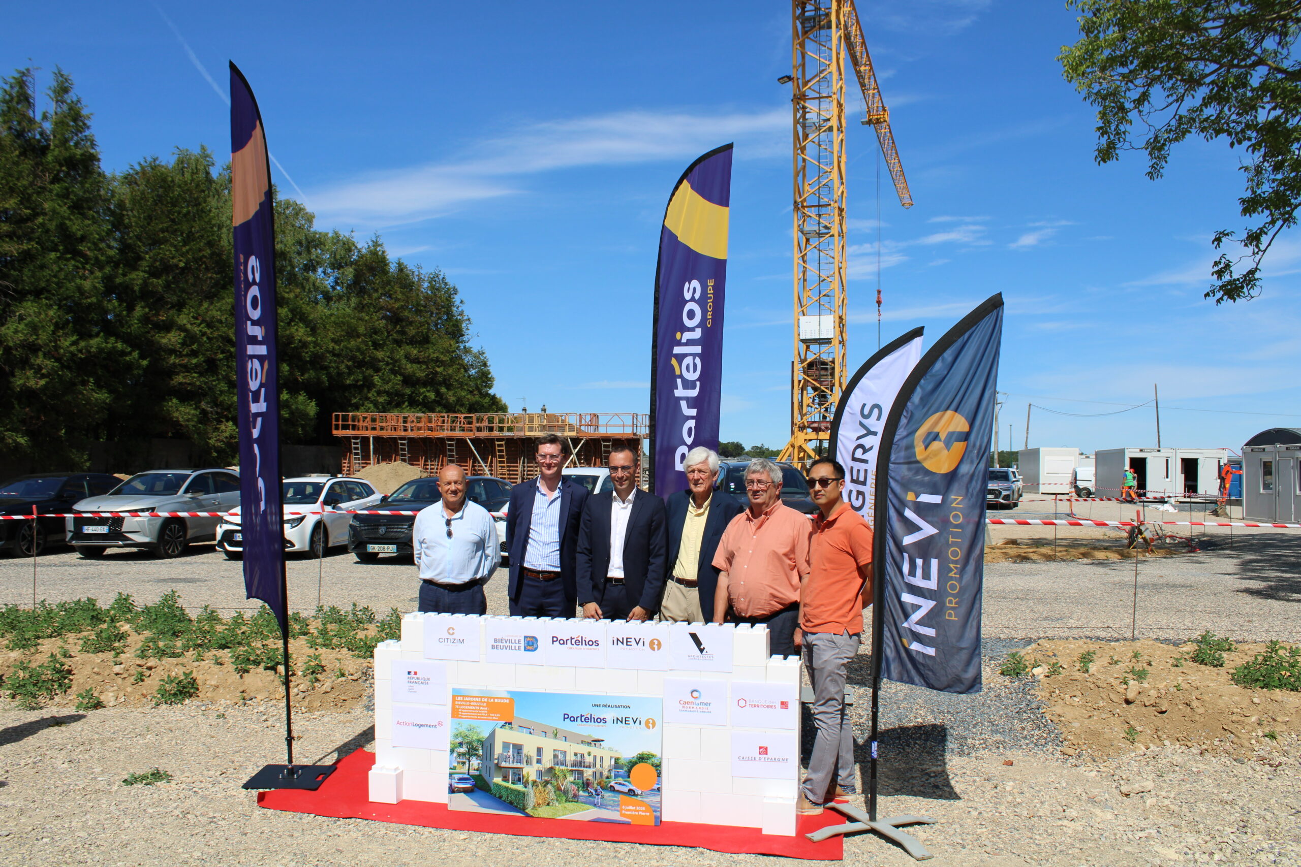 Biéville-Beuville – Résidence Les Jardins de la Bijude : la première pierre est posée